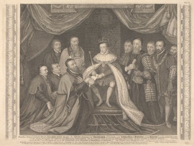 Re Edoardo VI presenta la Carta per Bridewell a Sir George Barnes da George Vertue