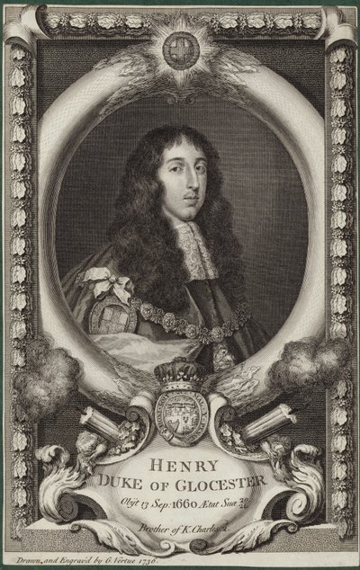 Ritratto di Henry Stuart, Duca di Gloucester da George Vertue