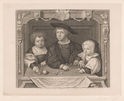 Ritratto di Dorothea, Johan e Christina di Danimarca da George Vertue