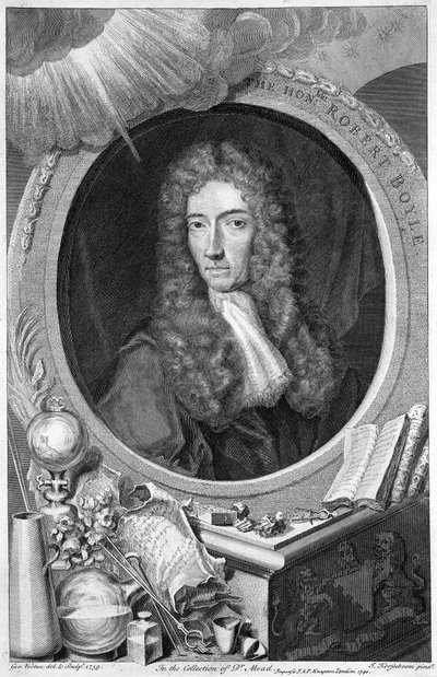 Robert Boyle, chimico e fisico irlandese del XVII secolo da George Vertue