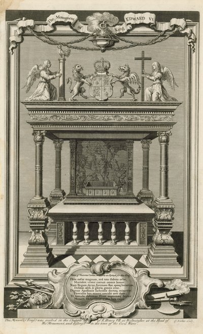 Il monumento di Re Edoardo VI da George Vertue
