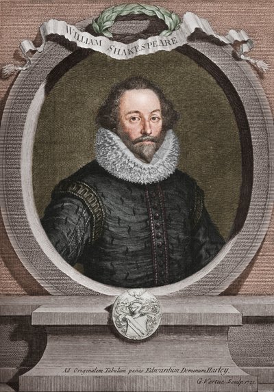 William Shakespeare 1564-1616, poeta e drammaturgo inglese, 1721, 1913 da George Vertue