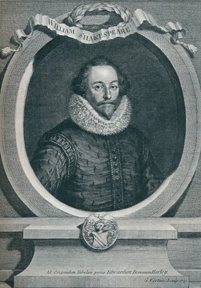 William Shakespeare 1564-1616, poeta e drammaturgo inglese, 1721, 1913 da George Vertue
