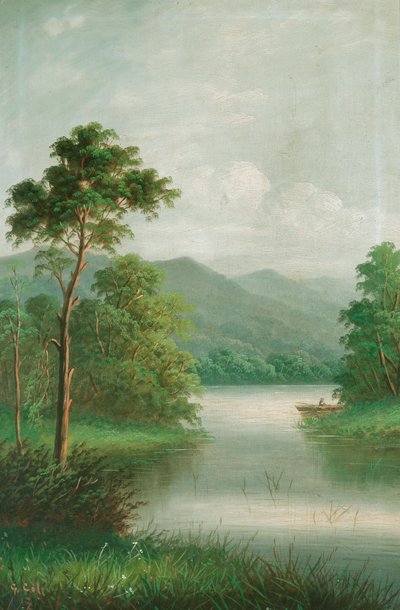 Barca sul fiume, 1801 da George Vicat Cole