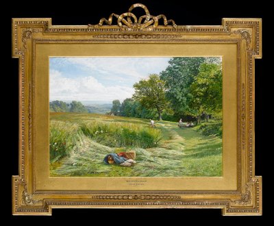 Tempo di fieno vicino a Leith Hill, Dorking, Surrey, 1860 da George Vicat Cole