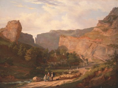 Una vista della gola di Cheddar da George Vincent