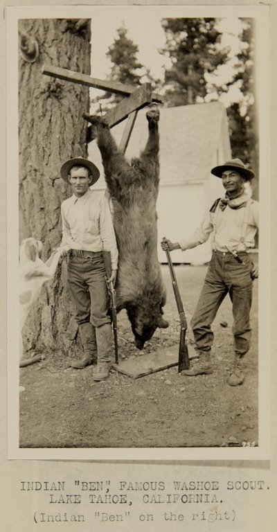 Indiano "Ben", famoso scout Washoe. Lago Tahoe, California da George W. Ingalls