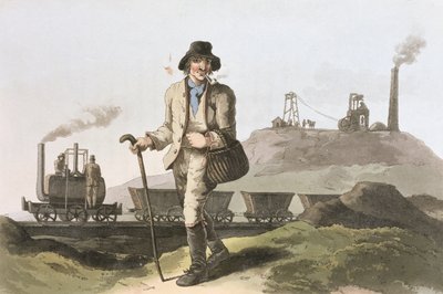 Locomotiva Blenkinsop alla miniera di Middleton vicino a Leeds, da 