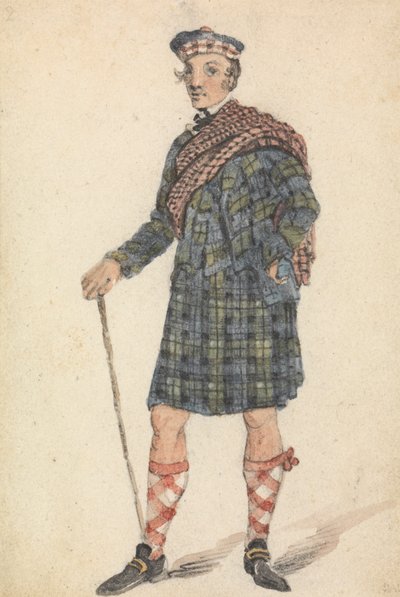 Zio George in abito da pastore delle Highlands da George Walker