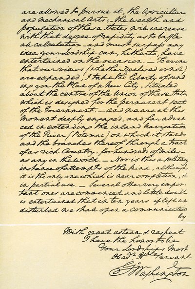 Lettera di George Washington al conte di Buchan, Filadelfia, 22 aprile 1793 da George Washington