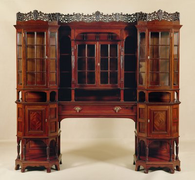 Vetrina, realizzata per Morris & Co., c.1880 (mogano intagliato) da George Washington Jack