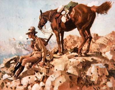 Cavaliere leggero australiano, Campagna del Deserto di Allenby da George Washington Lambert