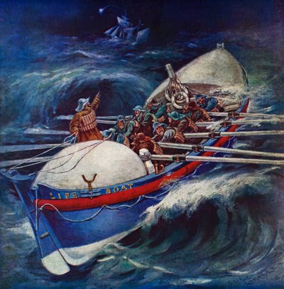 Barca di salvataggio che tenta un soccorso da George Washington Lambert