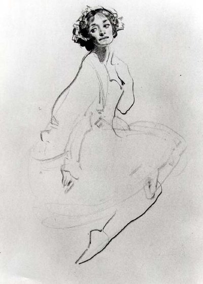Studio di una ballerina, c. 1911 da George Washington Lambert
