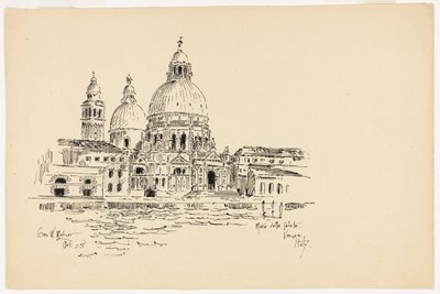 Santa Maria della Salute, Venezia, Italia, schizzo di viaggio da George Washington Maher