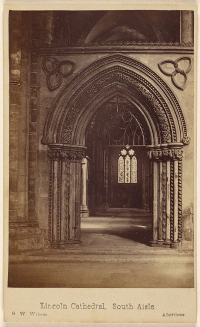Cattedrale di Lincoln, navata laterale sud da George Washington Wilson