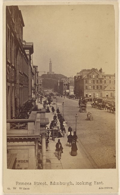 Princes Street, Edimburgo, guardando a est da George Washington Wilson