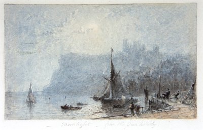 Chiaro di luna - dal molo di Whitby da George Weatherill