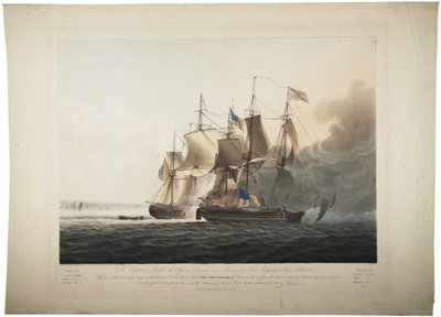 La nave di Sua Maestà Shannon cattura la fregata americana Chesapeake, 1813 da George Webster