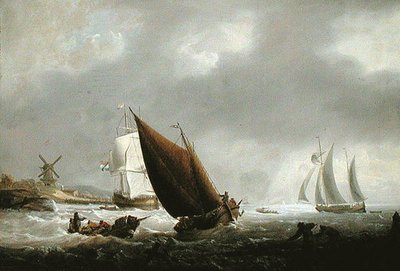 Navigazione al largo di un estuario olandese da George Webster