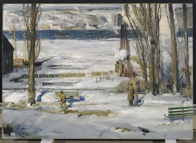 Una Mattina di Neve - Fiume Hudson da George Wesley Bellows