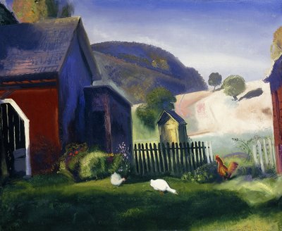 Cortile e polli, 1924 da George Wesley Bellows