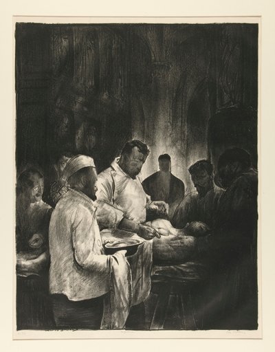 Ospedale di base, n. 1, dalla serie di guerra da George Wesley Bellows
