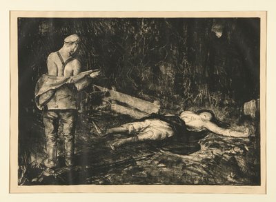 Cortile di una fattoria belga dalla serie di guerra da George Wesley Bellows