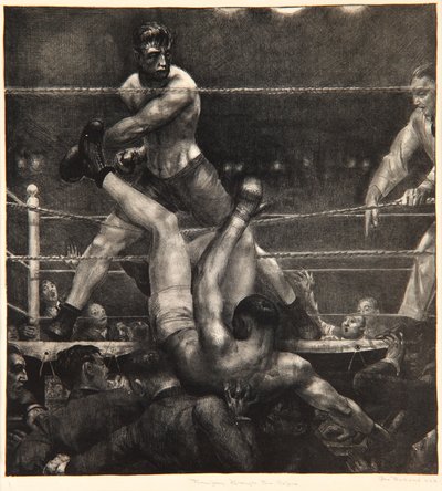 Dempsey tra le corde, 1923-24 da George Wesley Bellows