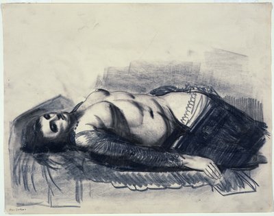 Odalisca (matita su carta) da George Wesley Bellows