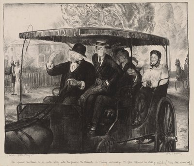Domenica, Andare in Chiesa: Ricordi di una Domenica Mattina a Columbus, Ohio, 1897 da George Wesley Bellows