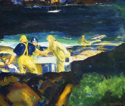 Curando le Trappole per Aragoste, Mattina Presto da George Wesley Bellows