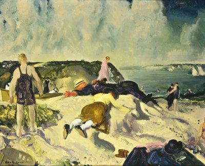 La spiaggia, Newport, c.1919 da George Wesley Bellows