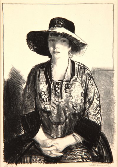 Il cappello nero, 1921 da George Wesley Bellows