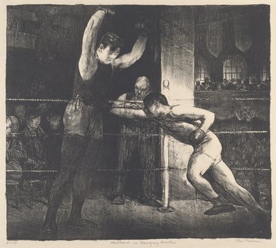 Willard in quartieri di allenamento, 1916 da George Wesley Bellows
