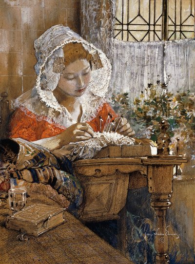 La merlettaia fiamminga da George Wharton Edwards