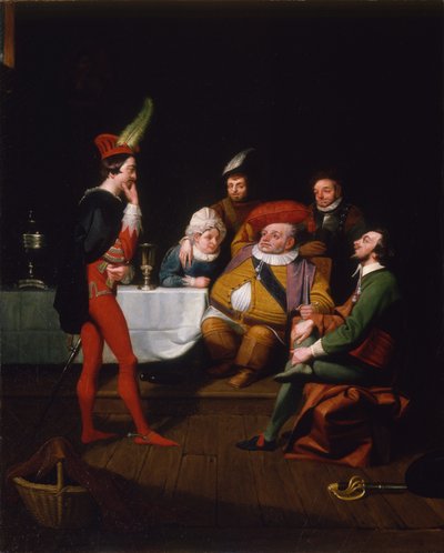 Falstaff che recita Enrico IV, c.1834 da George Whiting Flagg