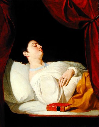 Ritratto di una signora che dorme, c.1834 da George Whiting Flagg