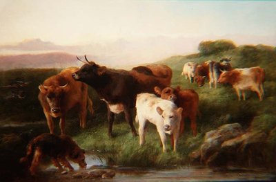Bovini delle Highlands al pascolo da George Wiliam Horlor