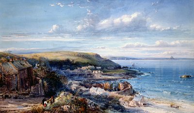 Un villaggio di pescatori di Mounts Bay (Mousehole) 1860 da George Wolfe