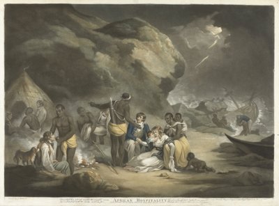 Ospitalità africana, pub.1791 da George after Morland