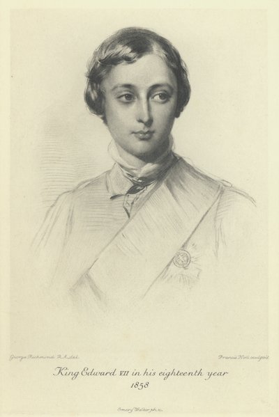 Il Principe di Galles, il futuro Re Edoardo VII, nel suo diciottesimo anno, 1858 da George after Richmond