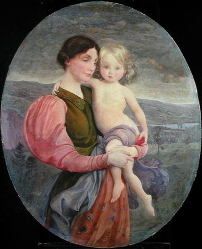 Madre e bambino: una Madonna moderna da George de Forest Brush or Brusch