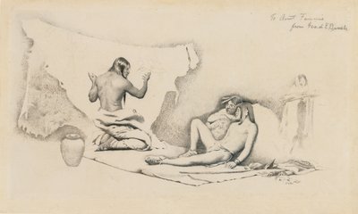 Studio per La storia dello scrittore di immagini, c.1884 da George de Forest Brush or Brusch