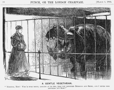 Un gentile vegetariano, 1869 da George du Maurier