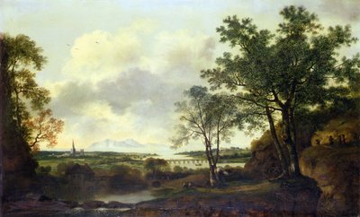 Una Vista Capricciosa di Chichester, con Figure e Bovini in Primo Piano da George of Chichester Smith