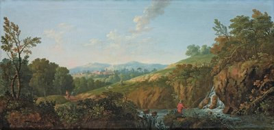Paesaggio fluviale boscoso da George the Elder Barret