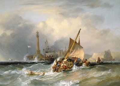 Lugger che entra a Margate da George the Elder Chambers