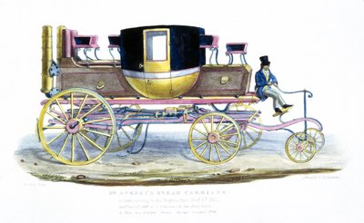 La carrozza a vapore del signor Gurney vista correre nel Regents Park, 6 novembre 1827 da George the Elder Scharf
