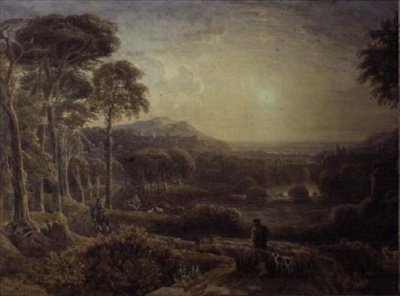 Paesaggio al tramonto da George the Younger Barret